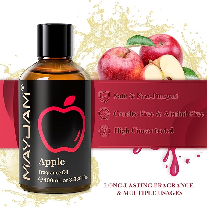 MAYJAM Apple Fragrance Oil for Diffusers, 3.38 FL.OZ