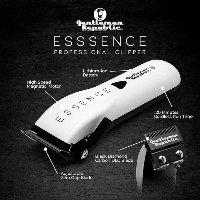 Gentlemen Republic Essence Hair Clipper for Men - Cordless, 120 Min Runtime