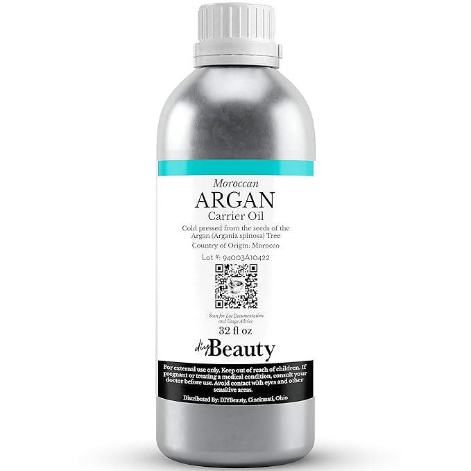 Argan Oil - 32oz Bulk, Cold Pressed 100% Pure Moroccan Carrier Oil