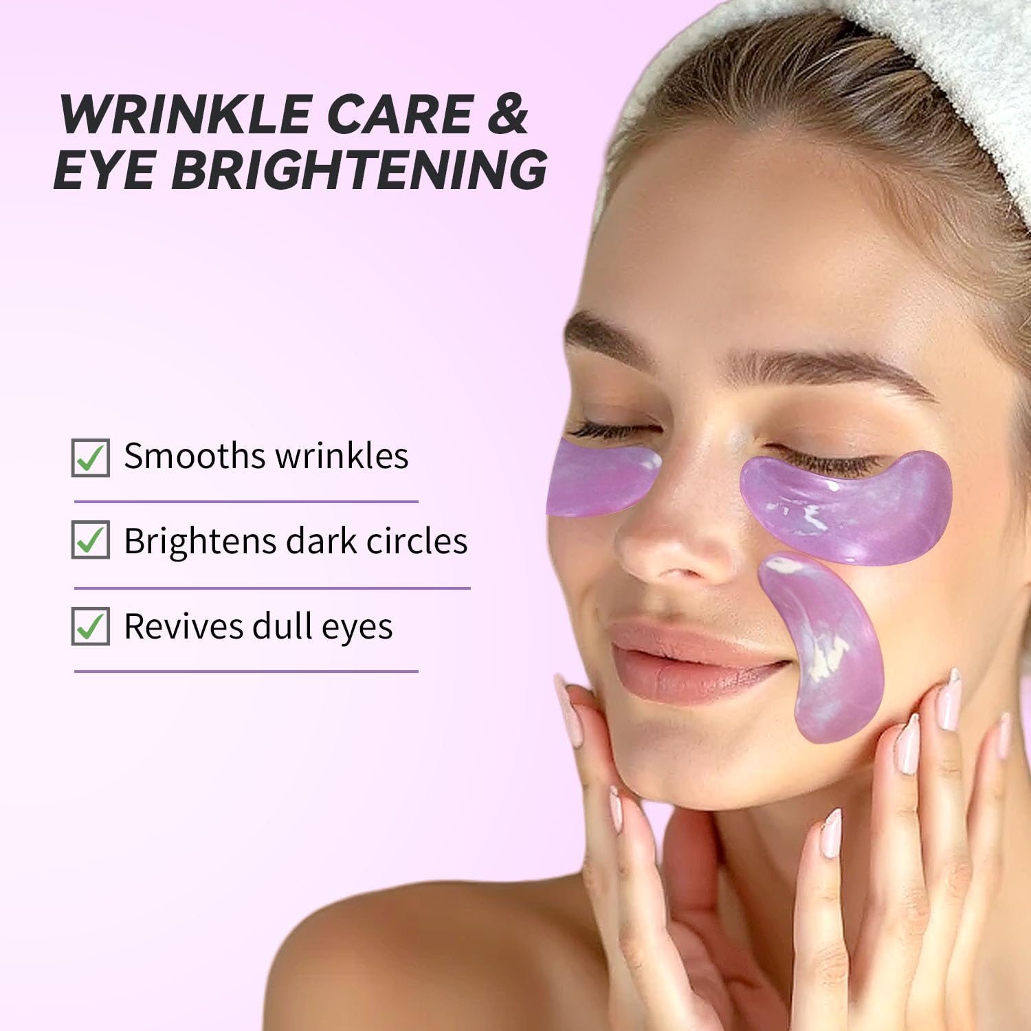 Maskiss Retinol Under Eye Patches (24 Pairs), Lavender Purple Eye Masks for Dark Circles, Puffy Eyes & Wrinkles, Firming Collagen Eye Patches, Vegan Cruelty-Free Skincare Gifts for Women
