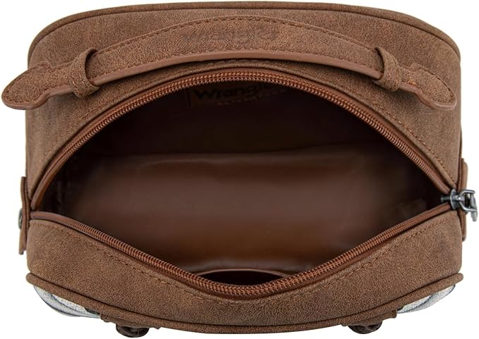 Montana West Wrangler Makeup Bag Travel Cosmetic Bag Small Western Make Up Pouch Portable Toiletry Bag for Women Organizer for Toiletries Accessories, Travel Essentials,Aztec,WG-MB-2203-190-BK