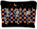 RYYCDOI Gothic Skeleton Makeup Pouch - Witchy & Dark Academia Design, Perfect for Halloween Gifts