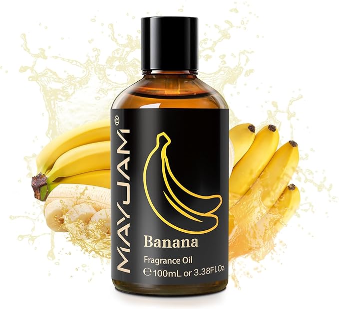 MAYJAM Banana Fragrance Oil for Diffusers for Home, 3.38FL.OZ
