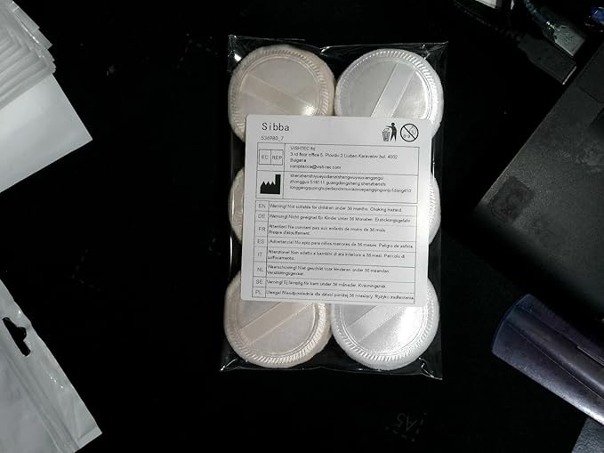 Sibba Cosmetics Makeup Sponge 12 PCS Fluffy Make Up Foundation Applicator Face Blending Setting Pads Matte Loose Powder Body Paint Wet Dry Application Brushes (white/skin color)