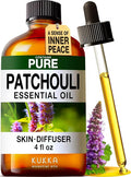 100% Pure Patchouli Oil - 4 Fl Oz Patchouli Essential Oil for Hair, Skin, Diffuser, Aromatherapy & DIY Soap Making Scent