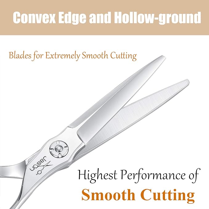 JASON Hair Cutting Scissors Shears - 6" Professional Haircut Trimming Sharp
