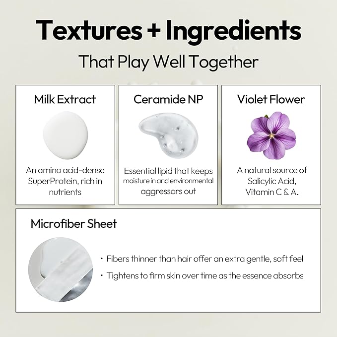 LAPCOS K Beauty Milk Sheet - Highly Moisturizing Face Mask (Pack of 5)