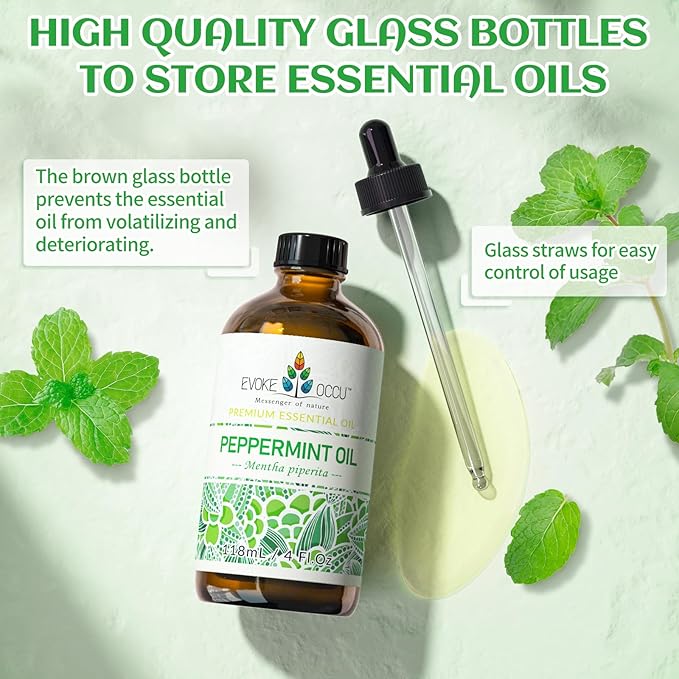 EVOKE OCCU Peppermint Oil for Spray, Hair, Aromatherapy, Diffuser