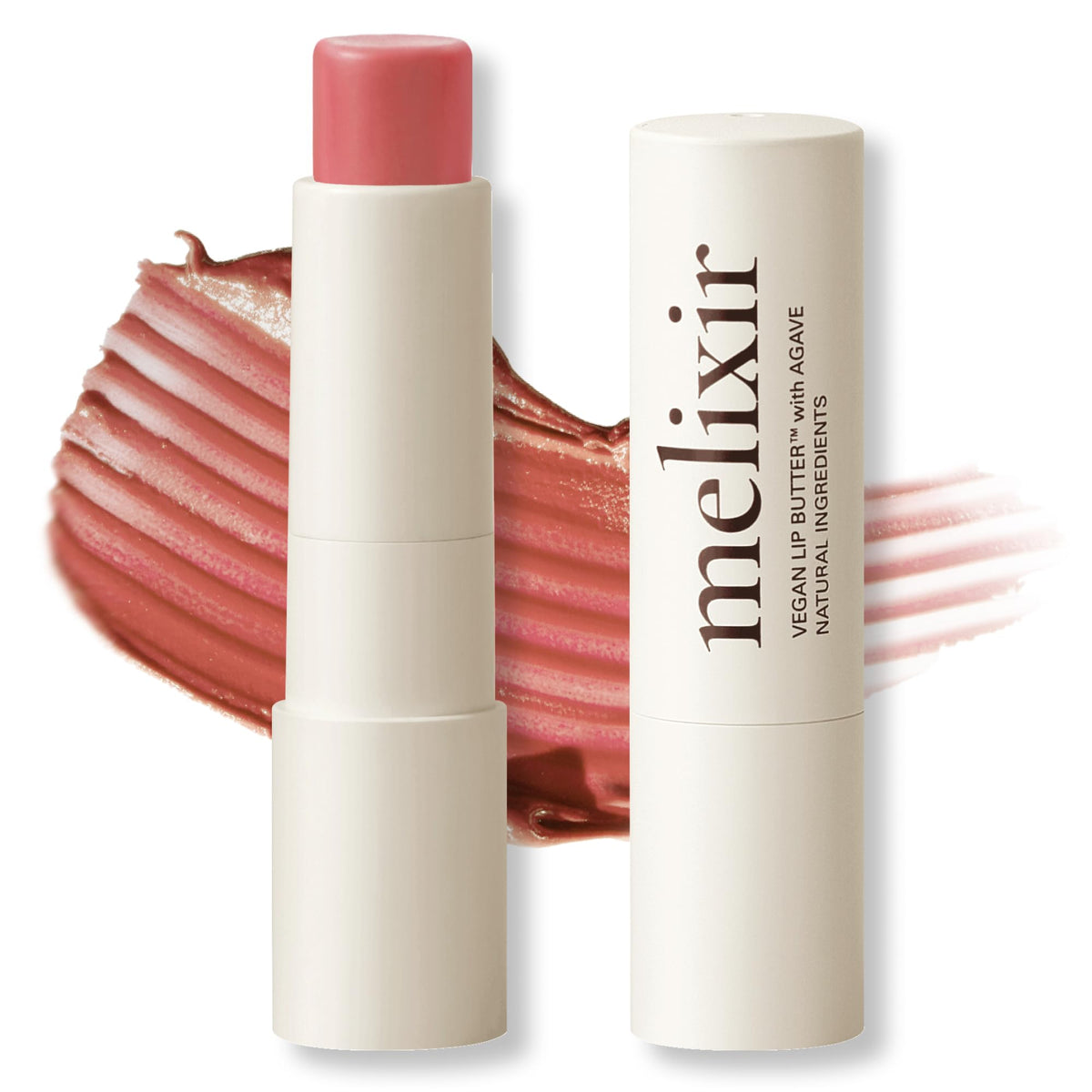Melixir Vegan Lip Butter, Tinted Lip Balm for Dry Lips #12 Caramel