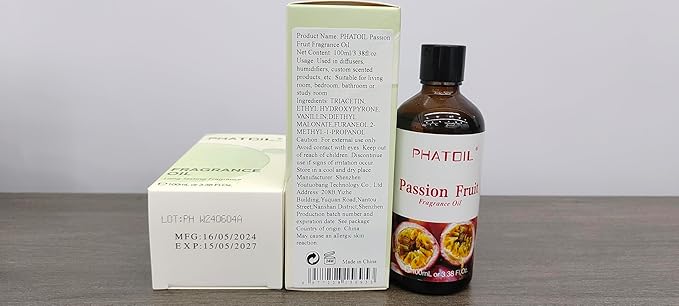 PHATOIL Passion Fruit Fragrance Oil for Diffuser Aromatherapy 3.38FL.OZ