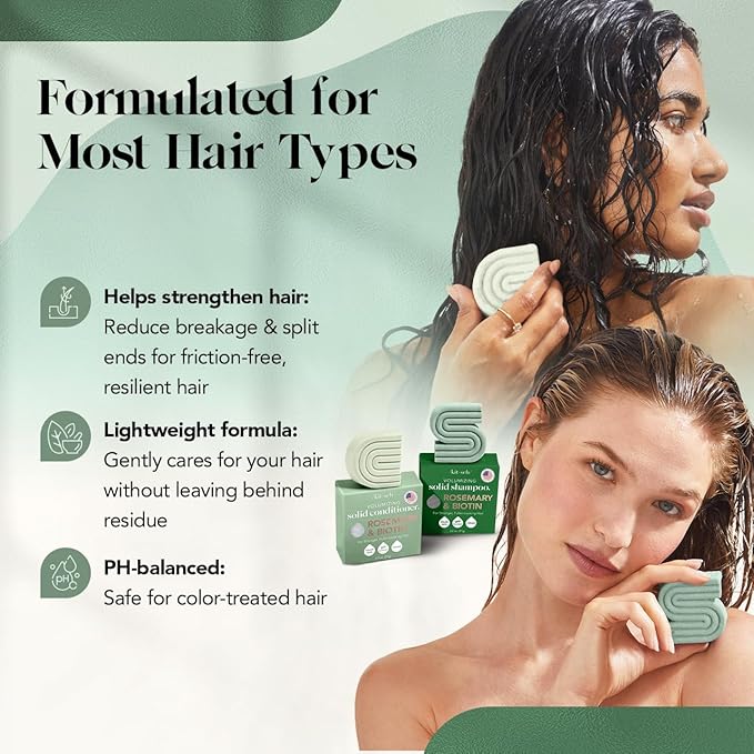 Kitsch Rosemary & Biotin Shampoo and Conditioner Set for Hair Growth