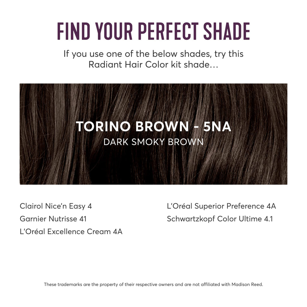 Madison Reed Radiant Hair Color Kit - 5NA Dark Ash Brown with Cool Smoky Undertones (Torino Brown), Permanent Hair Dye, Dimensional Gray Hair Blending | PPD-Free & Ammonia-Free, 2 Pack