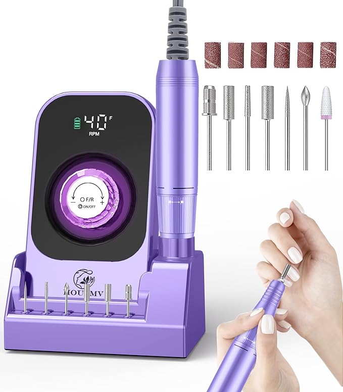 Portable Electric Nail Drill Machine: Professional File Machine 40000RPM