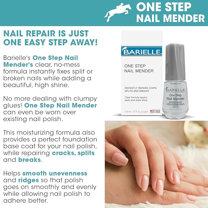 Barielle One Step Nail Mender.47 oz. - Repairs Split, Chipped and Damaged Nails Clear
