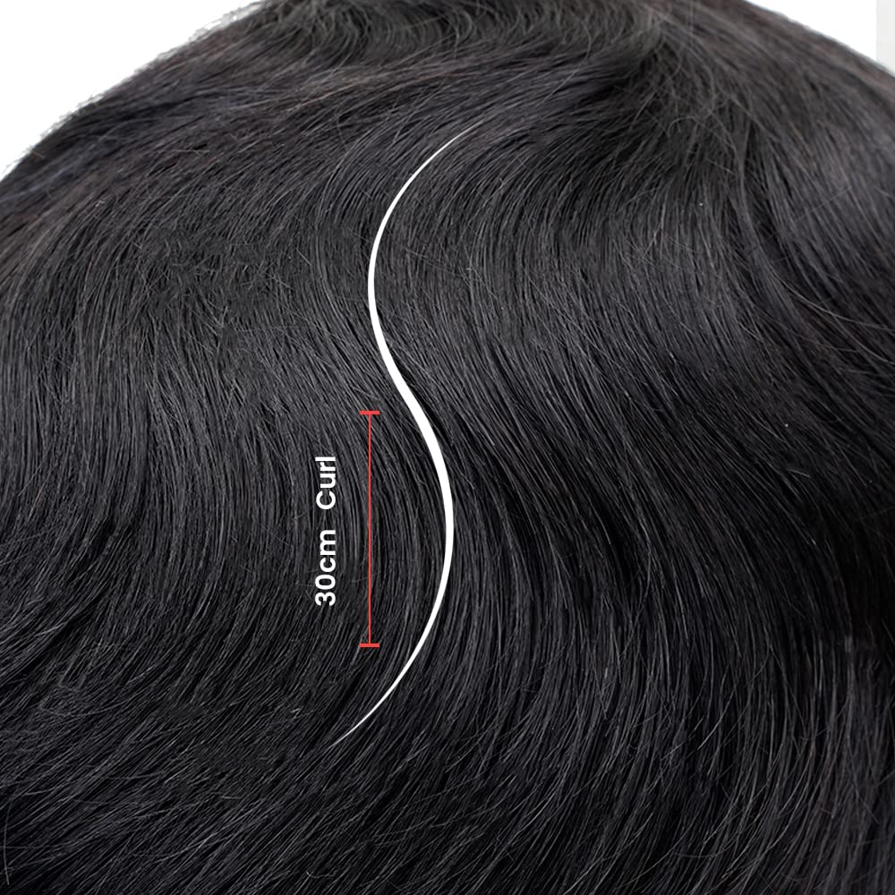 Lordhair Hair System for Men Real Human Hair Full French Lace Mens Hair System Size 8x10 inches Mens Toupee #1A