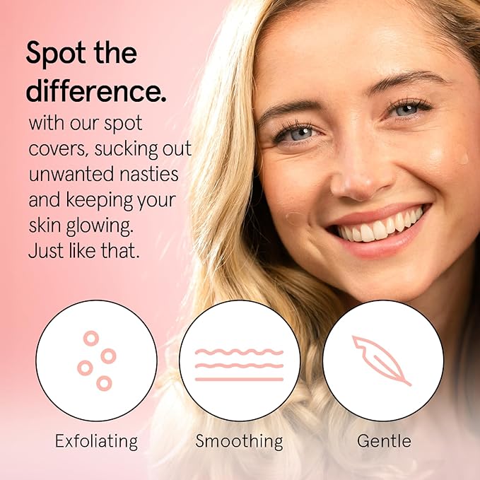 grace & stella Award Winning Pore Strip - Pimple Patches for Face - Hydrocolloid Acne Patches for Shrinking Zits, Breakouts - Spot Stickers - Dermatologist-Tested, Vegan (Invisible, 36 Count)
