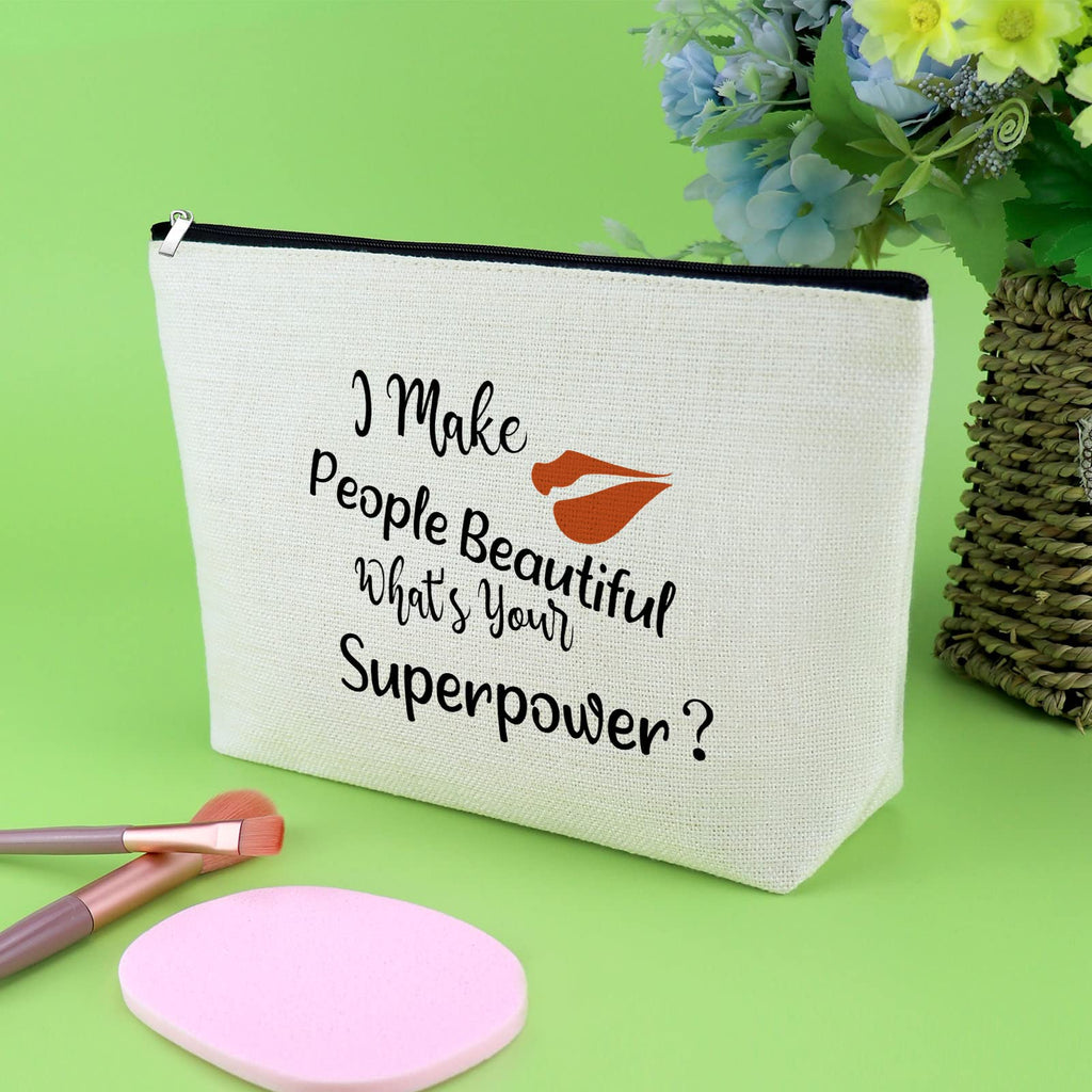 Makeup Artist Gifts for Girl Beautician Cosmetic Bag Makeup Lover Gift for Women Hairdresser Beauty Graduation Present for Artist Friend Stylist Christmas Birthday Present Travel Cosmetic Pouch