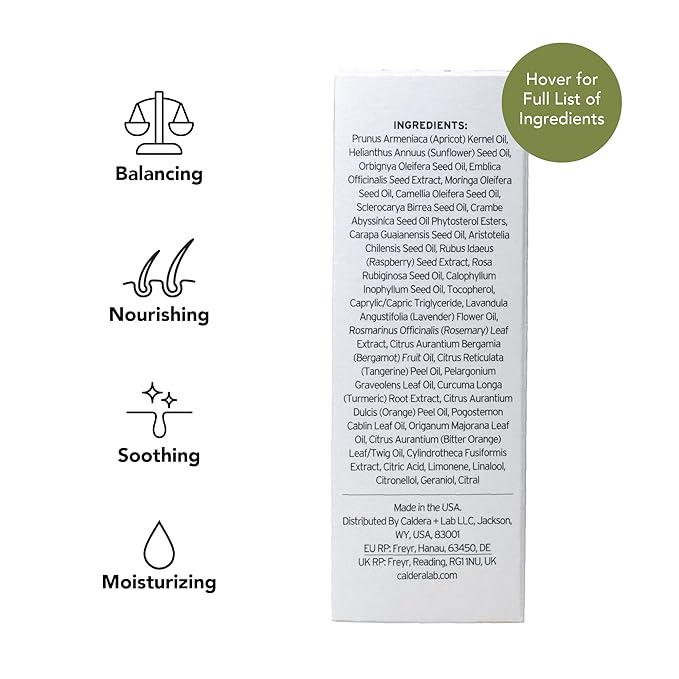 Caldera + Lab The Beard | Men's Balancing Condtioning Oil, 1.69 Fl Oz