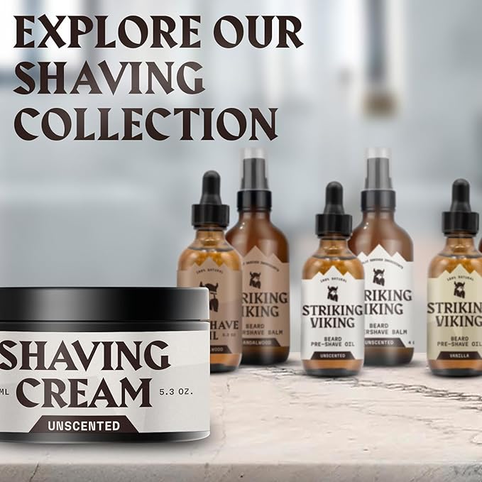 Striking Viking Men's Shaving Cream - 5.3 Oz, Unscented