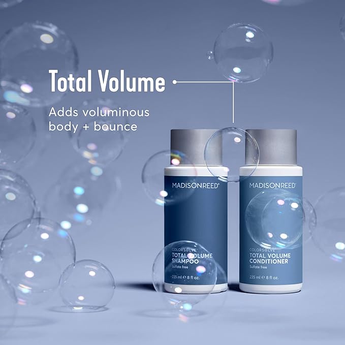 Madison Reed ColorSolve Total Volume Shampoo – Sulfate-Free Volumizing Shampoo for Fine & Thin Color-Treated Hair, Adds Body, Lift & Bounce Without Weighing Hair Down, 8 Fl Oz