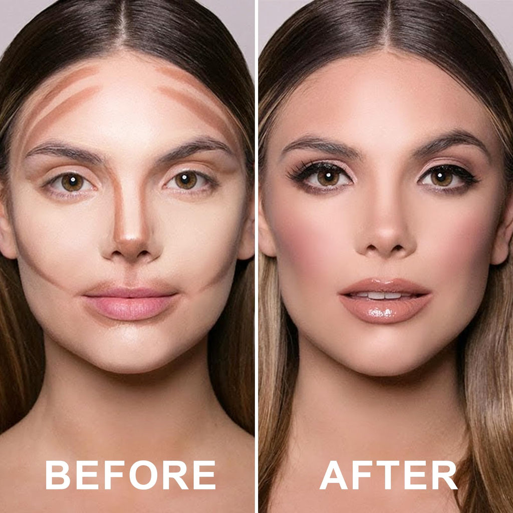 6 Colors Cream Contour Stick Makeup Contour Kit,Double-ended Cream Bronzer for Sculpt, Highlighter and Blush Stick Makeup Kit, Matte & Dewy Finish (SET C)