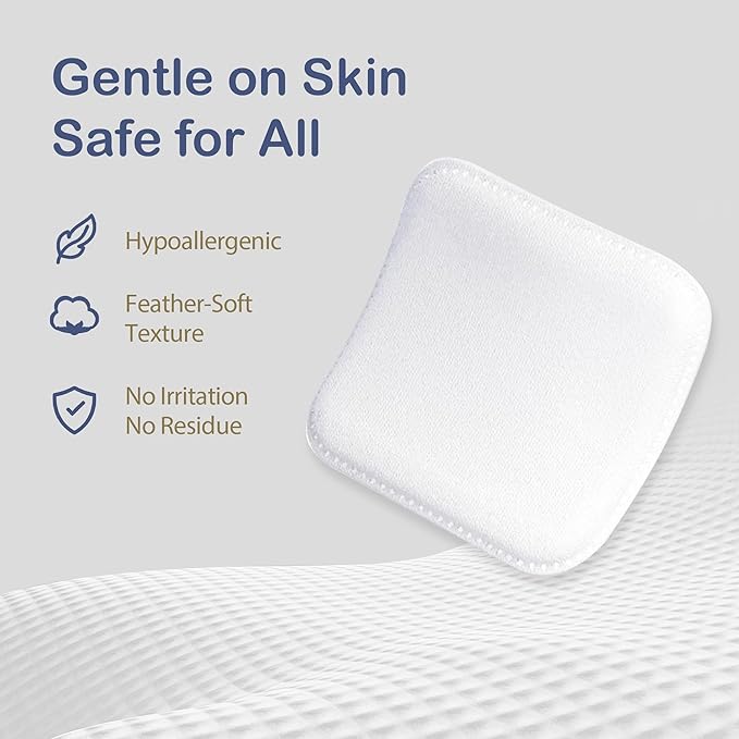 Ourmed Life Large Cotton Pads for Face, 3 x 3 Makeup Remover Pads, 60 ct