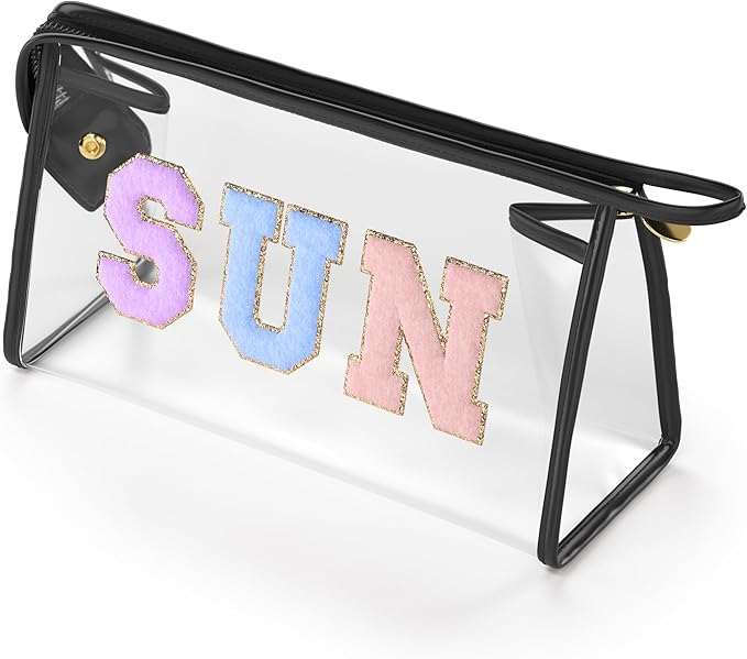 Clear Sunscreen Bag, Waterproof Makeup & Toiletry Pouch for Travel Beach
