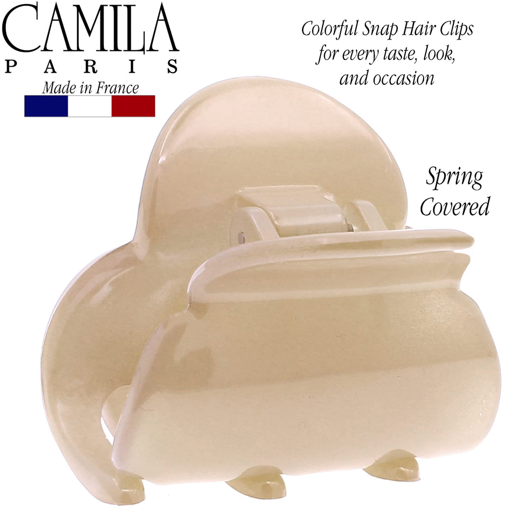 Camila Paris CP3293 French Hair Clip for Women, Small Nude Girls Hair Claw Clips Fashion Durable Hair Accessories for Women, Luxury Ladies Strong Hold No Slip Grip Clamp, Made in France
