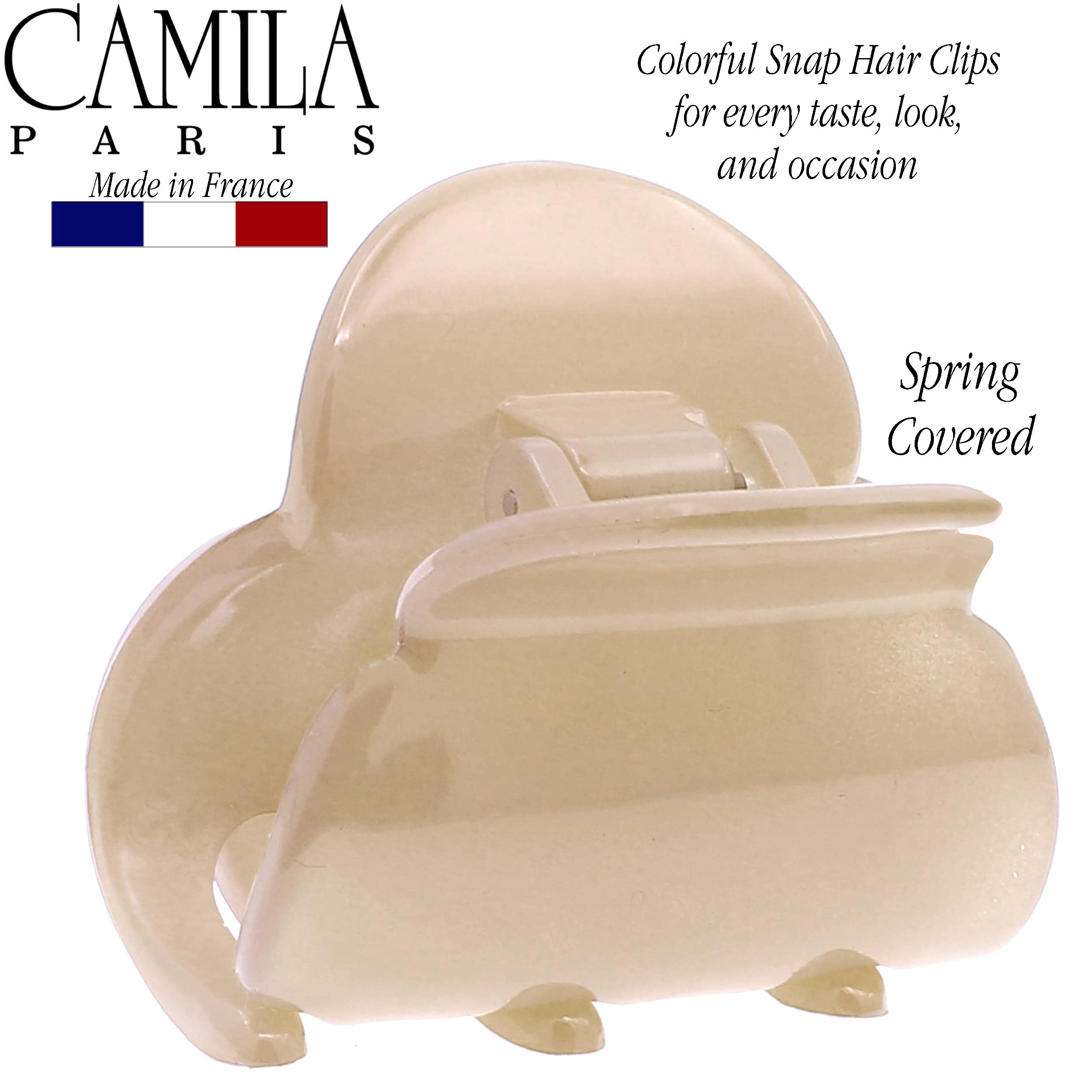 Camila Paris CP3293 French Hair Clip for Women, Small Nude Girls Hair Claw Clips Fashion Durable Hair Accessories for Women, Luxury Ladies Strong Hold No Slip Grip Clamp, Made in France