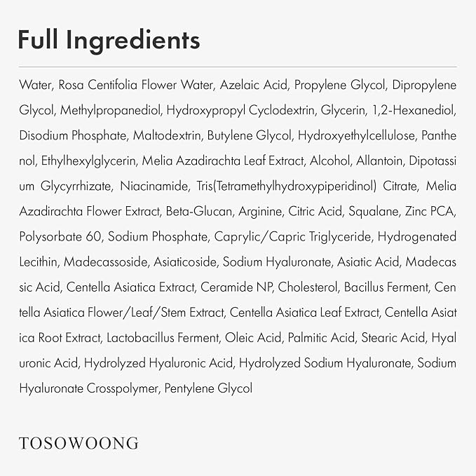 TOSOWOONG Azelaic Acid 10% Face Serum for Redness & Blemish, Rosacea, Glow