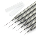 MYR 6Pcs Metal Nail Art Brushes & 2pcs Nano Nail Files for Nail Art Designs