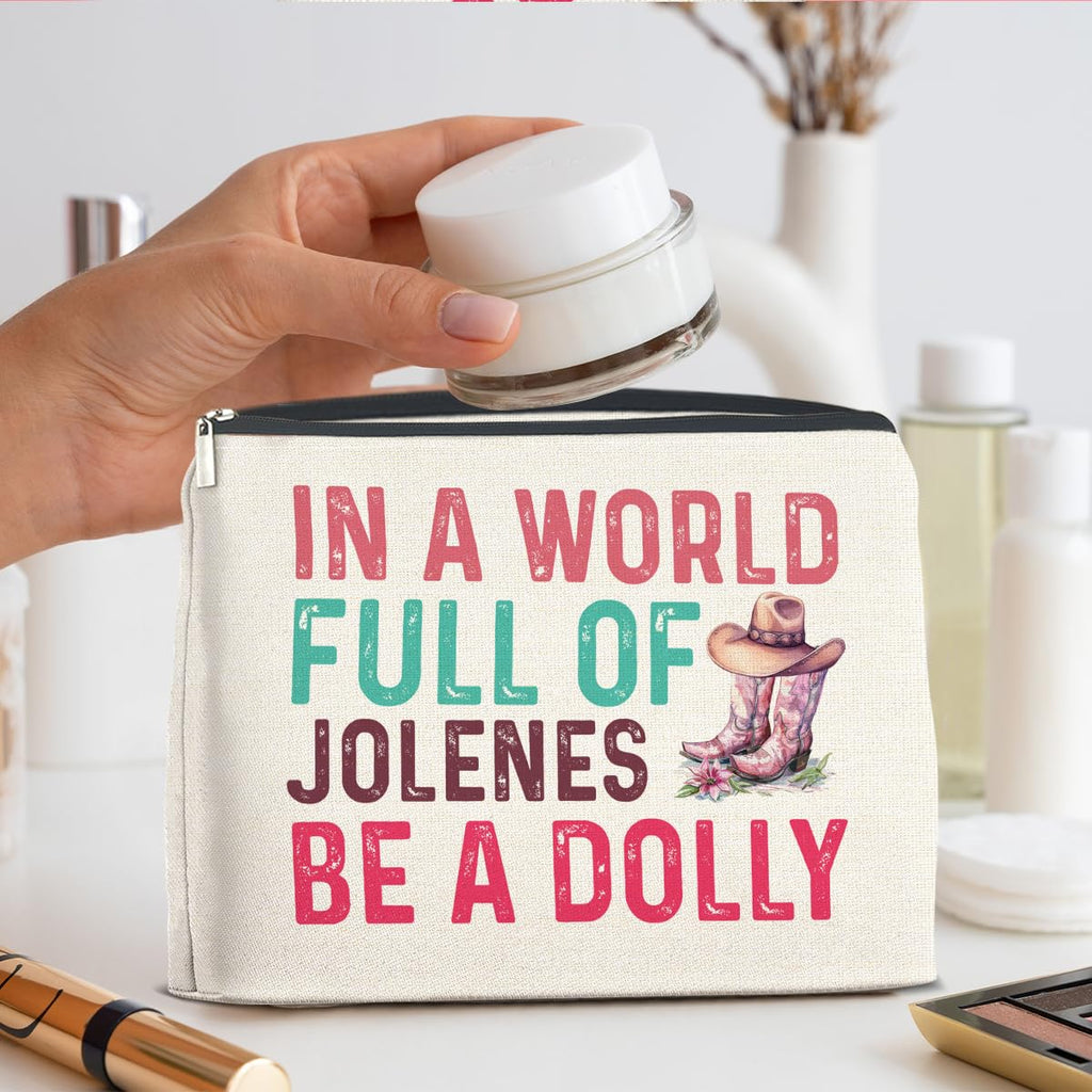 UPNEGE Dolly Fans Gifts Western Country Music Makeup Bag for Women