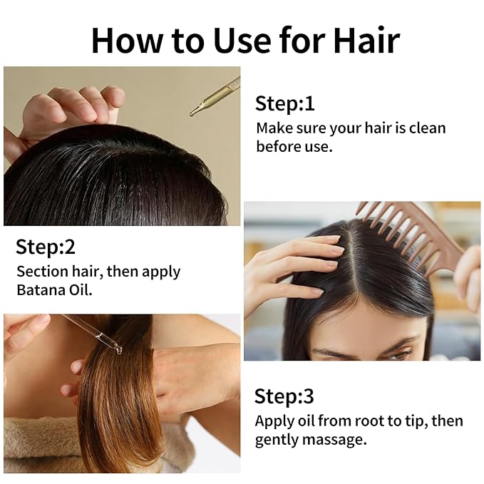 Raw Batana Oil for Hair Growth, 100% Natural Pure Batana Organic for Prevent Hair Loss, Enhances Thickness for Men & Women, Wild Growth Hair Oil, Scalp Treatment Promotes Hair Thickness 120ML