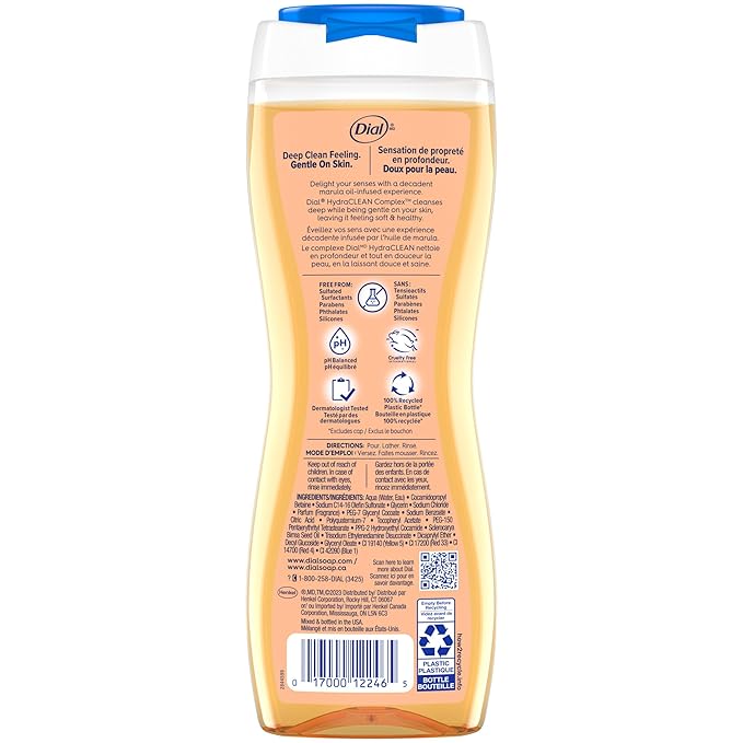 Dial Body Wash, Pamper & Indulge Marula Oil, 16 Fl Oz, 4-Pack
