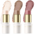 3 Pcs LIGHT-WARM Contour Stick Set,Professional Makeup Kit for All Skin