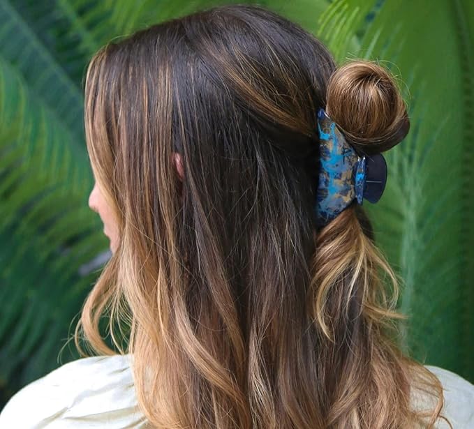 Camila Paris CP2712 French Hair Clips for Women, 3.75" Large Claw Clip Strong Hold All Day, No Damage No Slip Claw Clips for Thick Curly Wavy Fine Straight Hair, Jaw Clip Made in France