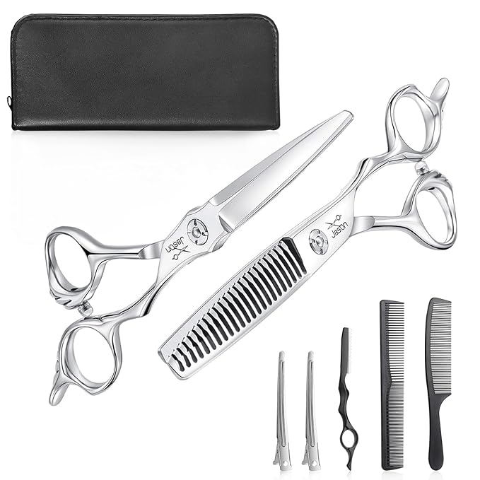 JASON Hair Cutting Scissors Set - 6" Professional Haircut Trimming Shears