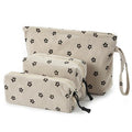 ZOEMTIU Small Cosmetic Bag set for Women Corduroy Makeup Bag with Interior Pocketes Cute Corduroy Makeup Pouches Women Small Toiletry Bag