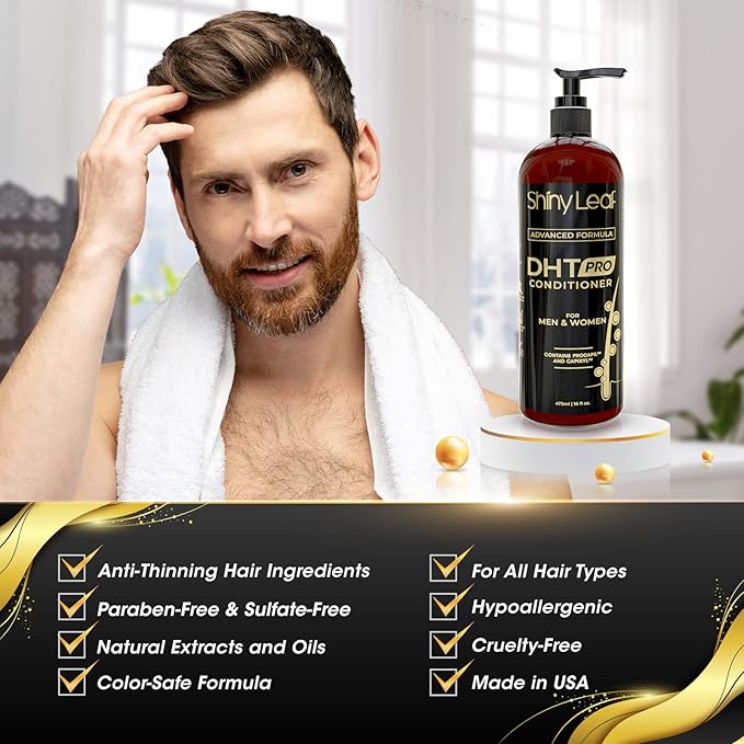 Shiny Leaf Hair Loss Conditioner, Biotin & DHT Blocker, Sulfate Free, 16 oz