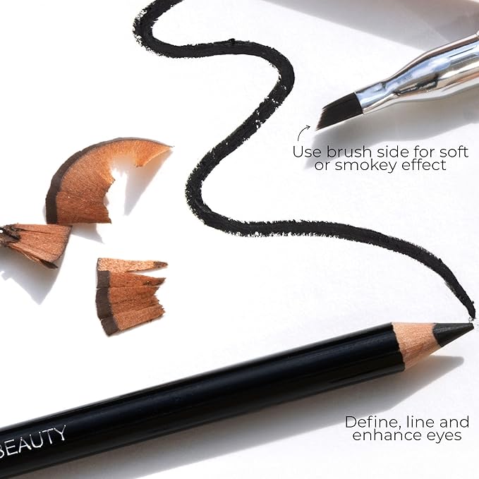 FITGLOW Beauty Vegan Eyeliner Pencil, Black, 1.1g