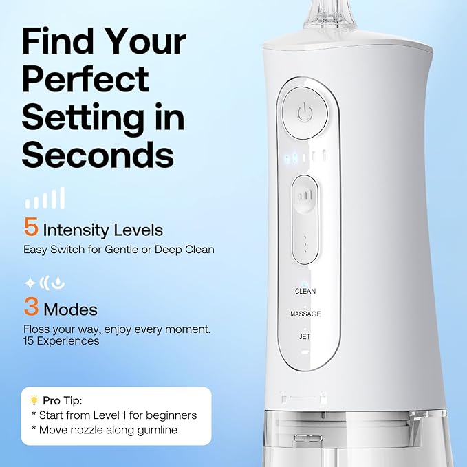 Bitvae Water Dental Flosser for Teeth, Cordless Water Teeth Cleaner Picks