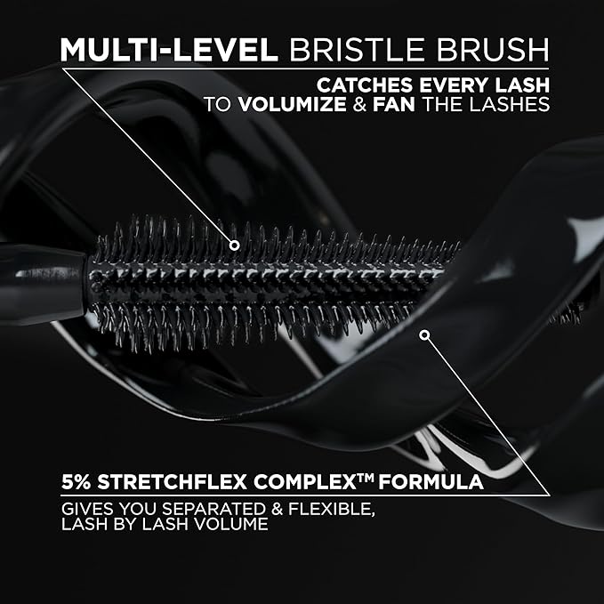 L'Oreal Paris Voluminous Panorama Mascara,Volumizing and Lengthening Mascara,Washable Longwear and Smudge Resistant Make Up,Black Brown,0.33 Fl Oz