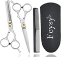 Hair Scissors Hair Cutting Shears Set, Fcysy Haircut Thinning Shears Kit, Salon Barber Haircutting Scissors Hairdresser Blending Shears Hair Trimming Tools for Men Women Dog