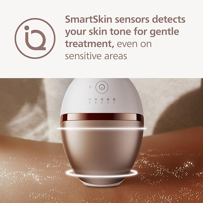 Philips Lumea IPL — Salon-Like Laser Hair Removal for Women, Permanent Hair Reduction Device At Home for Face & Body — Safe & Painless for Face, Bikini, Body, 5 Settings & Skin Sensors, BRI984/03