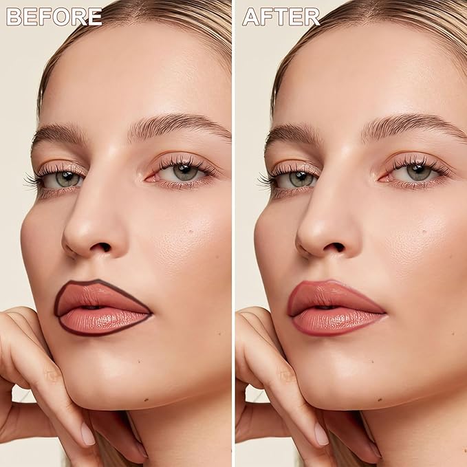 Ihrlpxkc Lip Stain Peel Off - Lip Liner Waterproof, Lip Liner Stain Transfer Proof & Plumping, Moisturizing Non-Stick Cup Matte Finish Stay On All Day, Valentines Day Gifts for Her, Nude Color