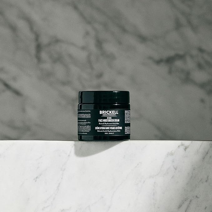 Brickell Men's Retinol Face Moisturizer Cream For Men, Anti-Wrinkle Face Night Cream with Retinol, Hyaluronic Acid, and Vitamin E To Reduce Fine Lines and Even Skin Tone, Fragrance-Free, 2 Ounce