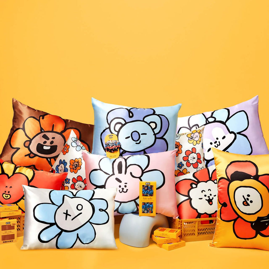 Kitsch x BT21 Satin Pillowcase with Zipper - Size 19x36, Van