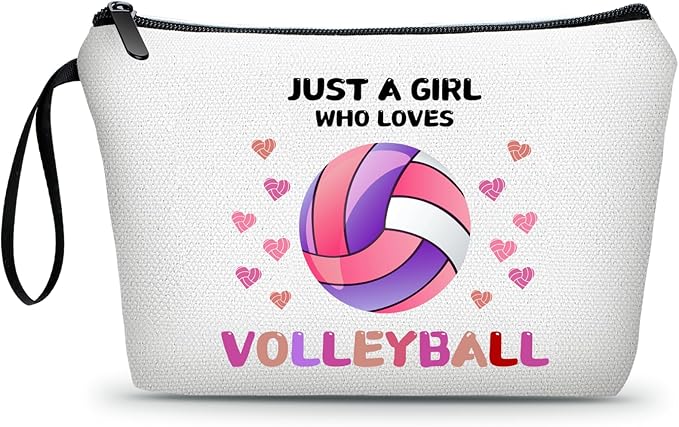 ARIOSEY Volleyball Gifts for Girls Women, Small Makeup Cosmetic bag
