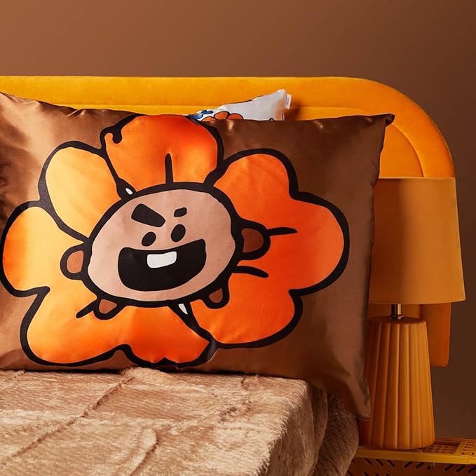 Kitsch x BT21 Satin Pillowcase with Zipper - Size 19x26, Shooky