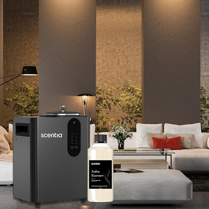 Scentia Nobu Essence Diffuser Oil for HVAC Scent Machine – Hotel Fragrance Inspired by Nobu Hotel – 500 mL – Jasmine, Lily & Sandalwood Oil for Commercial & Cold Air Diffusers, Made in USA